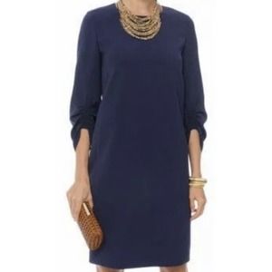Lafayette 148 Tory Shift Dress Deep Navy Size 6